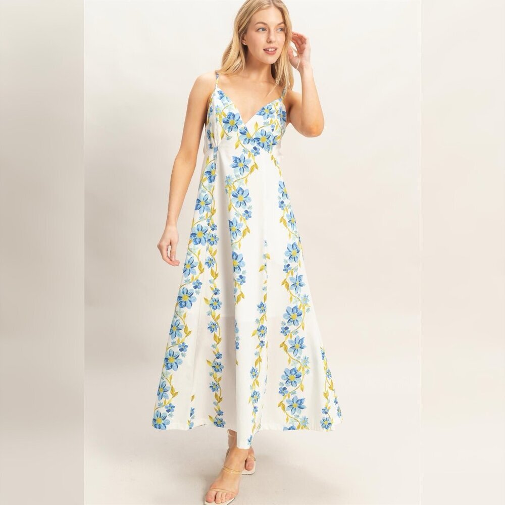 OFF THE VINE FLORAL MAXI DRESS